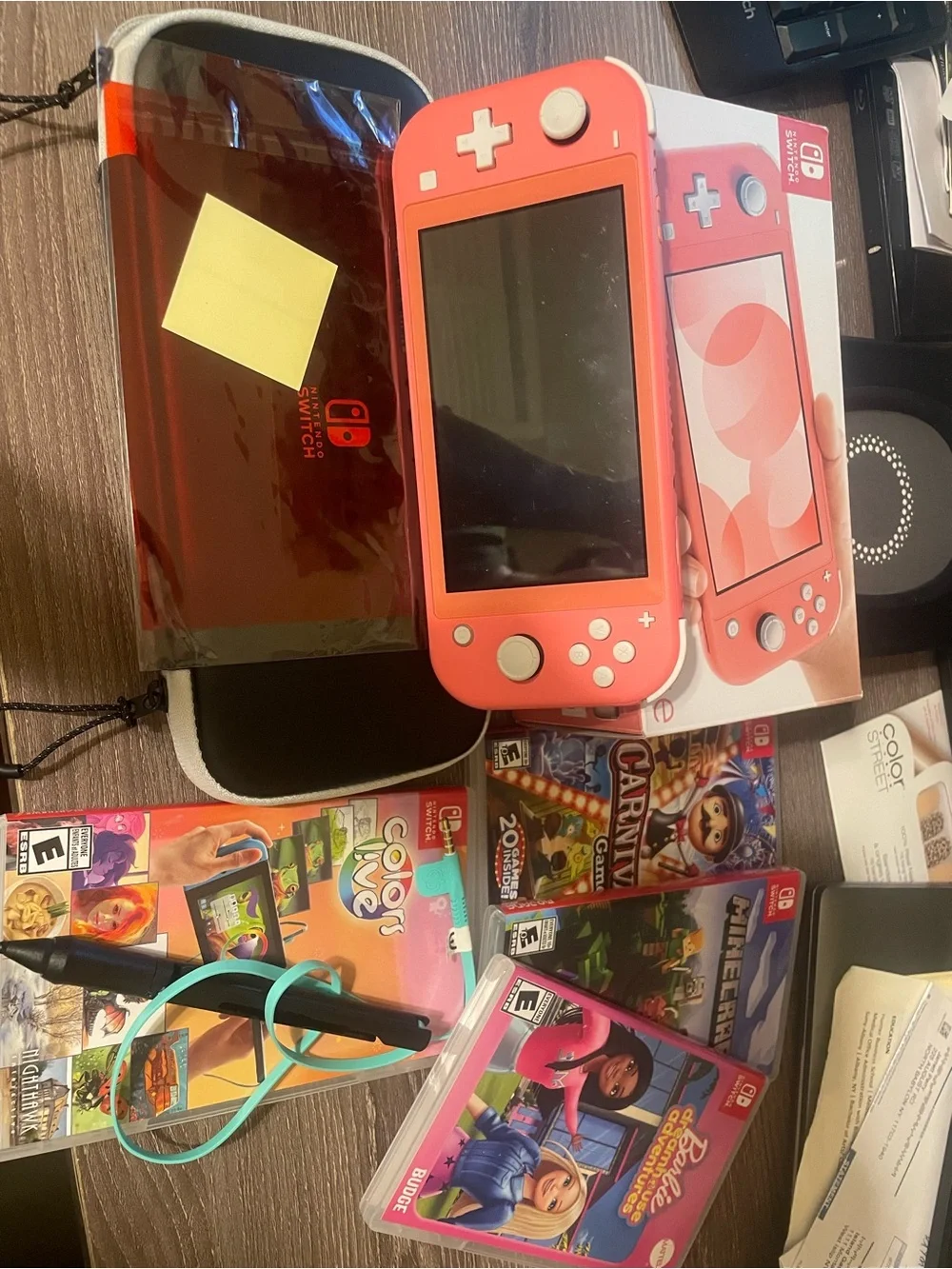 🛑SOLD🛑Pink Nintendo Switch Lite & 3 games